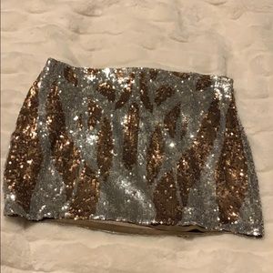 Sequin mini skirt